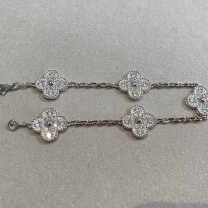 [lume Jewelry] New  CLOVER 5 MOTIF FULL DIAMOND BRACELET COLLECTION
