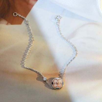 ¡®lume Jewelry¡¯SUN MOTIF PINK MOP SILVER BRACELET