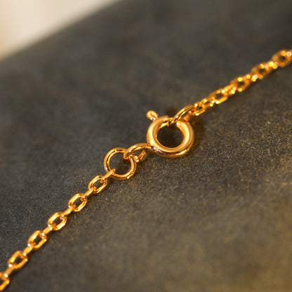 ¡®lume Jewelry¡¯SUN PEDANT PINK GOLD 1 DIAMOND NECKLACE