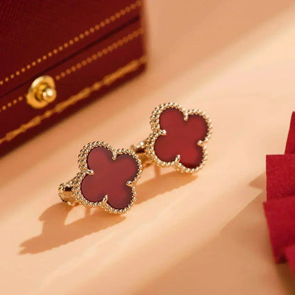 ¡®lume Jewelry¡¯CLOVER MEDIUM 1 MOTIFS CARNELIAN  EARRINGS