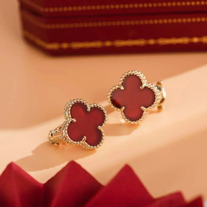 ¡®lume Jewelry¡¯CLOVER MEDIUM 1 MOTIFS CARNELIAN  EARRINGS
