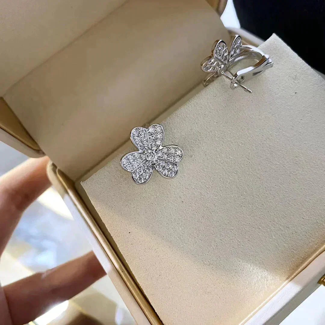 ¡®lume Jewelry¡¯CLOVER COMOS DIAMOND EARRINGS SILVER