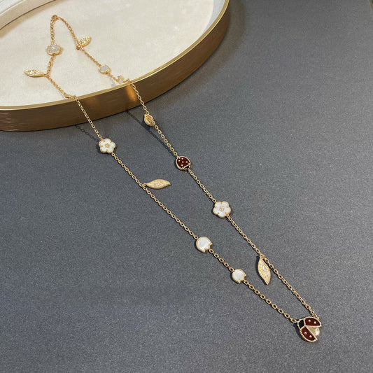 ¡®lume Jewelry¡¯LUCKY SPRING 15 MOTIFS GOLD NECKLACE