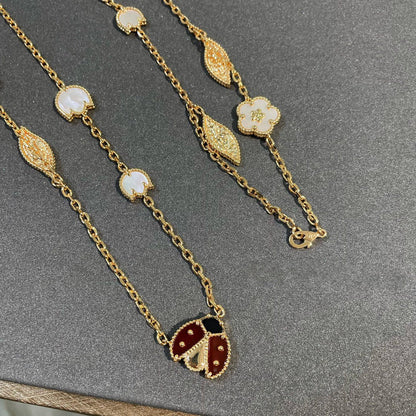 ¡®lume Jewelry¡¯LUCKY SPRING 15 MOTIFS GOLD NECKLACE