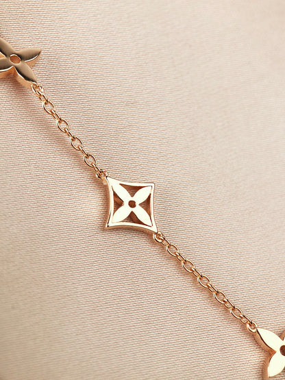 ¡®lume Jewelry¡¯STAR AND SUN 7 MOTIFS GOLD BRACELET