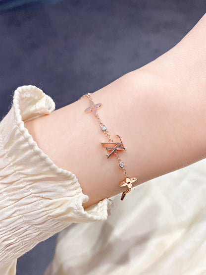 ¡®lume Jewelry¡¯STAR AND SUN 7 MOTIFS GOLD BRACELET