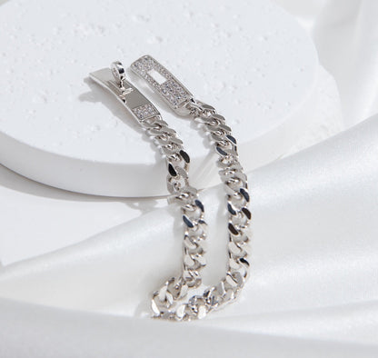 ¡®lume Jewelry¡¯KELLY CHAIN SILVER DIAMOND BRACELET