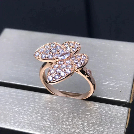 ¡®lume Jewelry¡¯BUTTERFLY PINK GOLD DIAMOND RING