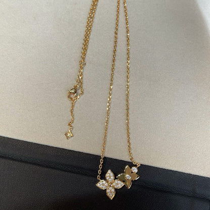 ¡®lume Jewelry¡¯STAR BLOSSOM NECKLACE PINK GOLD DIAMONDS