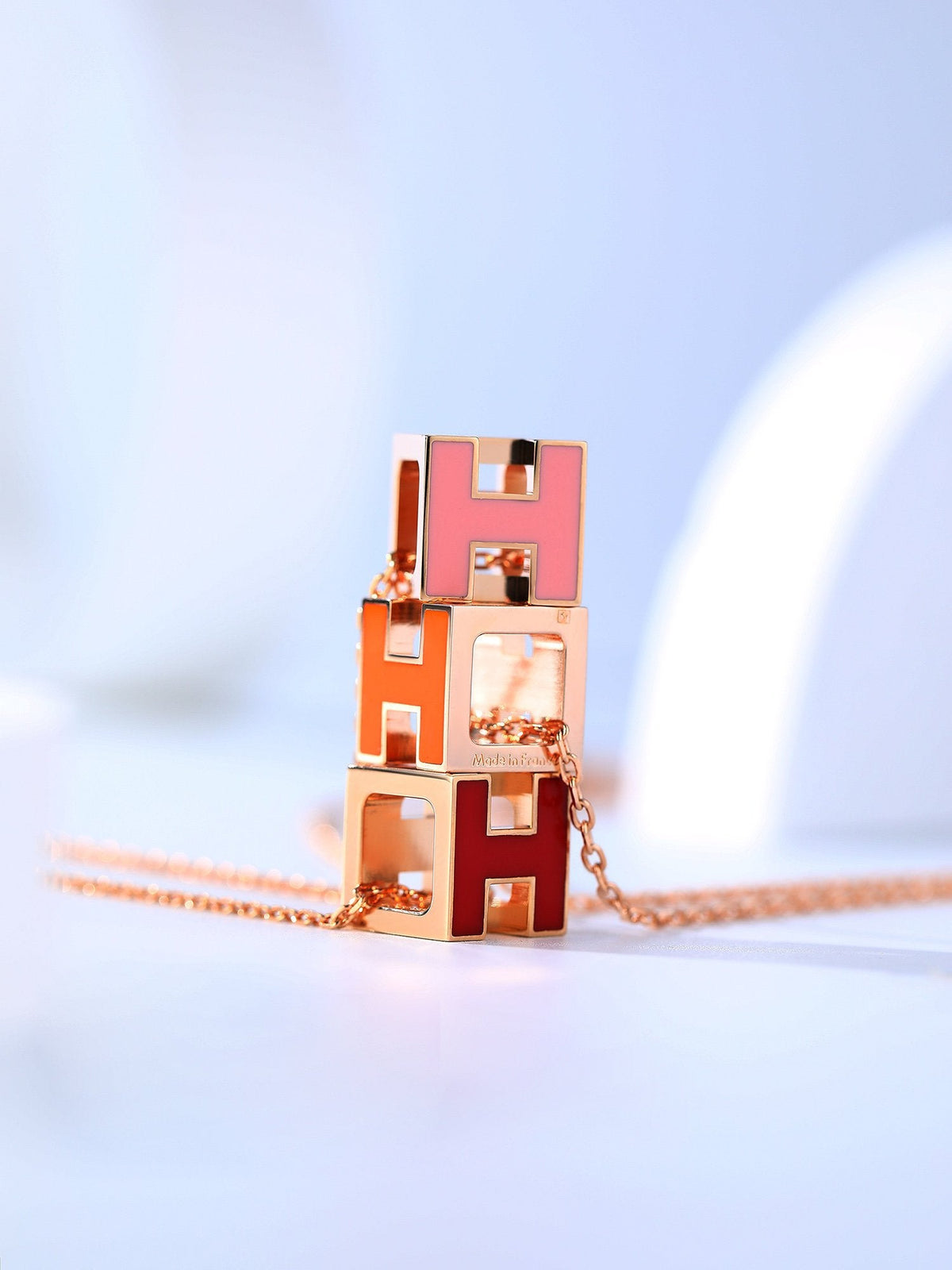 ¡®lume Jewelry¡¯H CAGE PINK GOLD NECKLACE