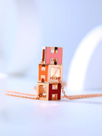 ¡®lume Jewelry¡¯H CAGE PINK GOLD NECKLACE