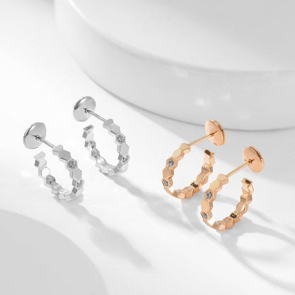 ¡®lume Jewelry¡¯BEE LOVE DIAMOND HOOP EARRINGS