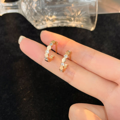 ¡®lume Jewelry¡¯BEE LOVE DIAMOND HOOP EARRINGS