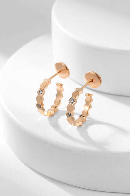 ¡®lume Jewelry¡¯BEE LOVE DIAMOND HOOP EARRINGS