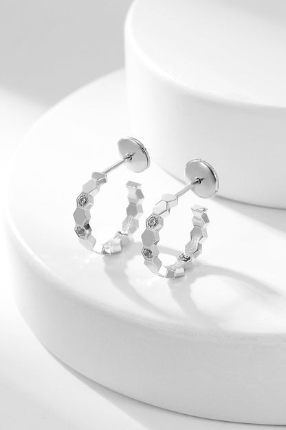 ¡®lume Jewelry¡¯BEE LOVE DIAMOND HOOP EARRINGS