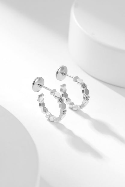 ¡®lume Jewelry¡¯BEE LOVE DIAMOND HOOP EARRINGS