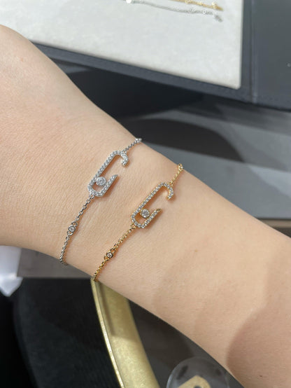 [lume Jewelry]BABY MOVE DIAMOND BRACELET(Adjustable length)
