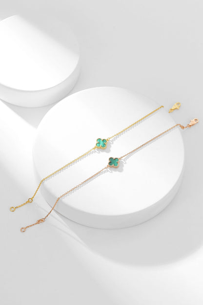 ¡®lume Jewelry¡¯CLOVER BRACELET MALACHITE 1 MOTIF