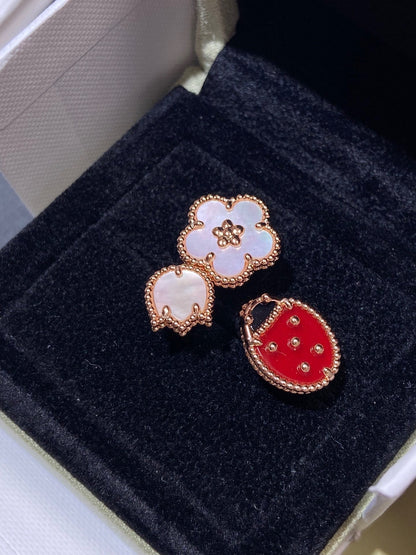 ¡®lume Jewelry¡¯LUCKY 3 MOTIF ROSE GOLD RING