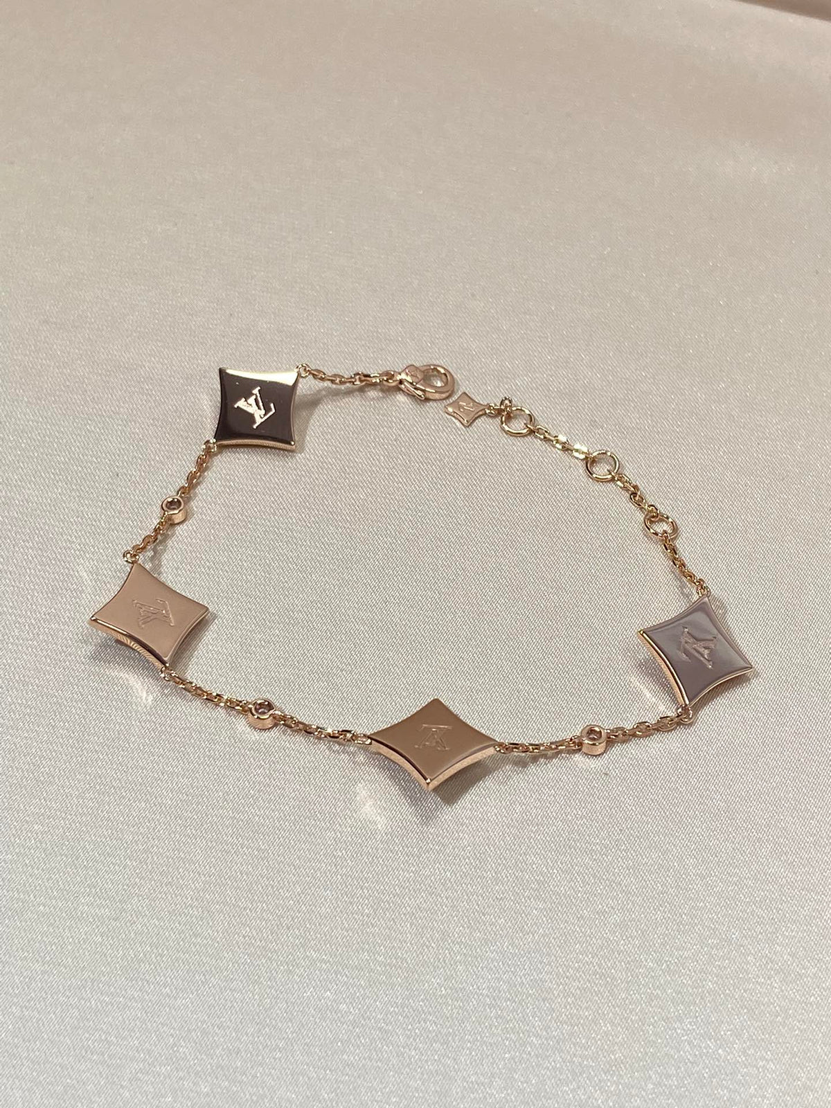 ¡®lume Jewelry¡¯STAR 4 MOTIF MOP DIAMOND PINK GOLD BRACELET