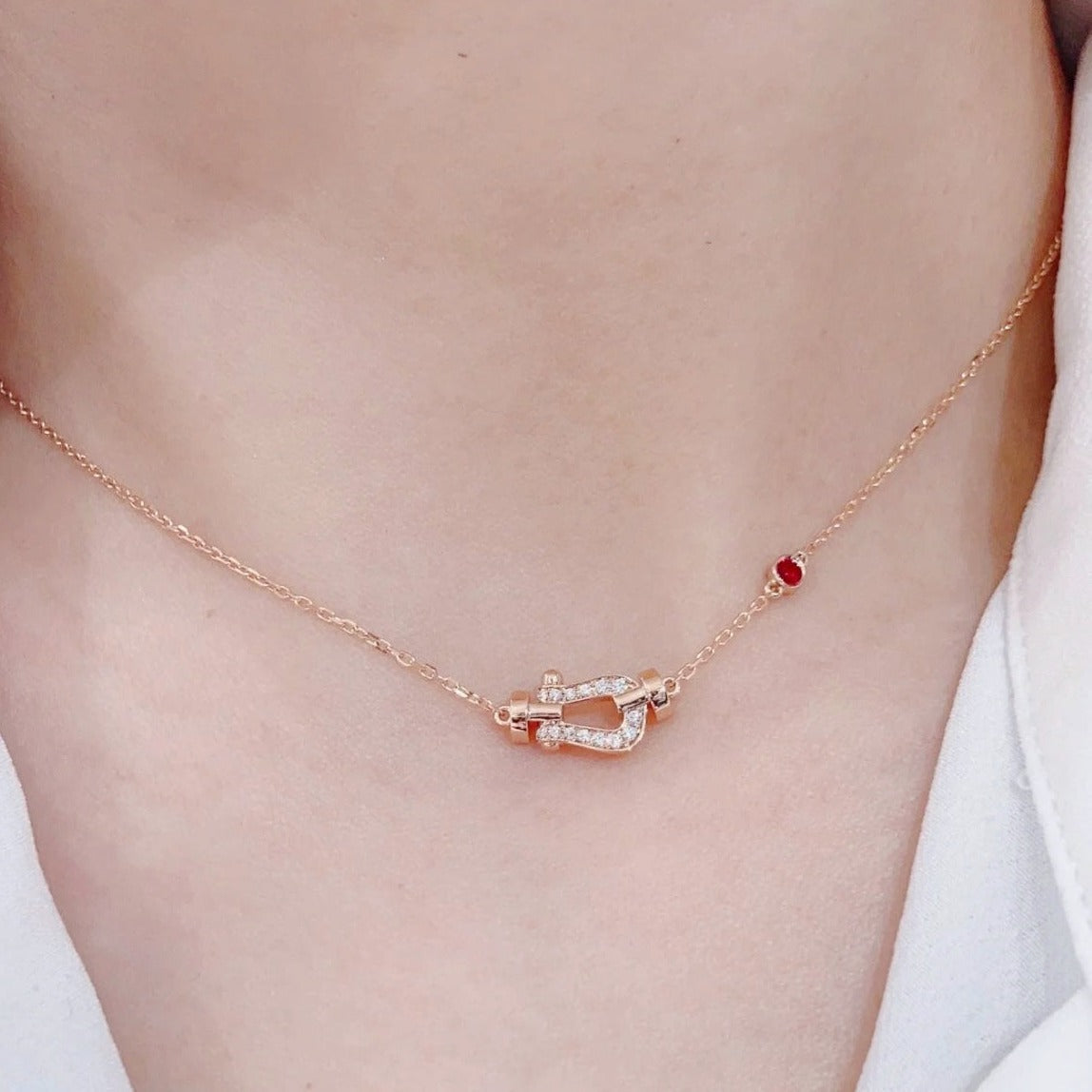 ¡®lume Jewelry¡¯FORCE 10 DIAMOND PINK GOLD NECKLACE