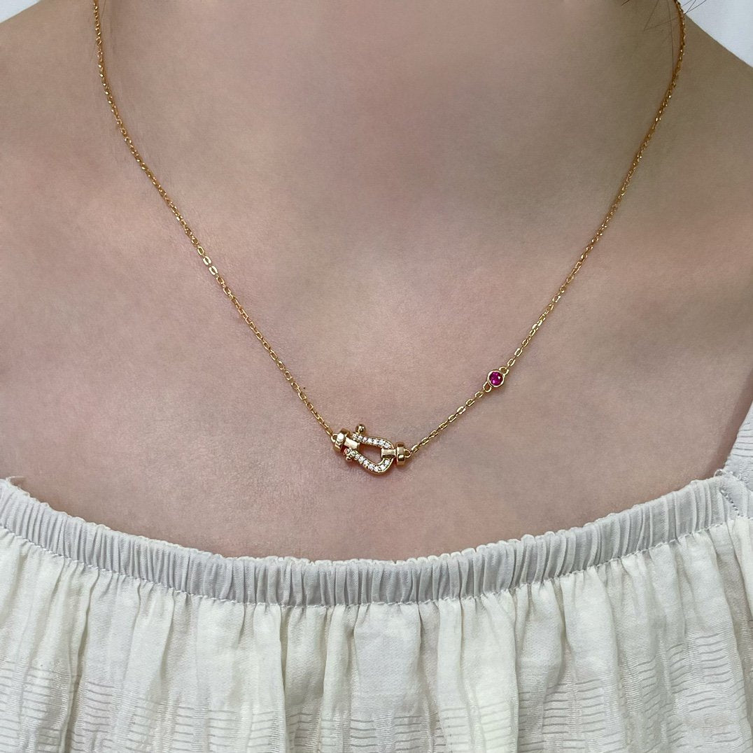¡®lume Jewelry¡¯FORCE 10 DIAMOND PINK GOLD NECKLACE