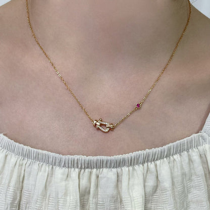 ¡®lume Jewelry¡¯FORCE 10 DIAMOND PINK GOLD NECKLACE