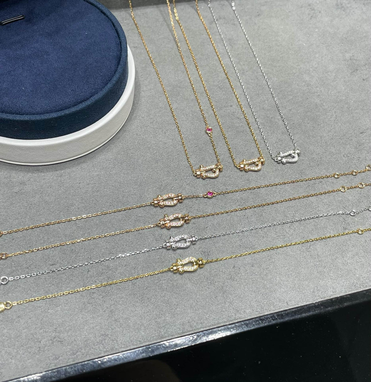 ¡®lume Jewelry¡¯FORCE 10 DIAMOND PINK GOLD NECKLACE