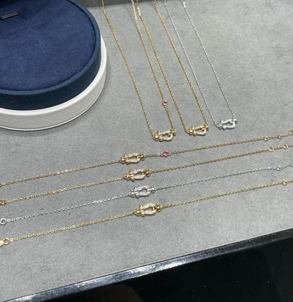¡®lume Jewelry¡¯FORCE 10 DIAMOND PINK GOLD NECKLACE