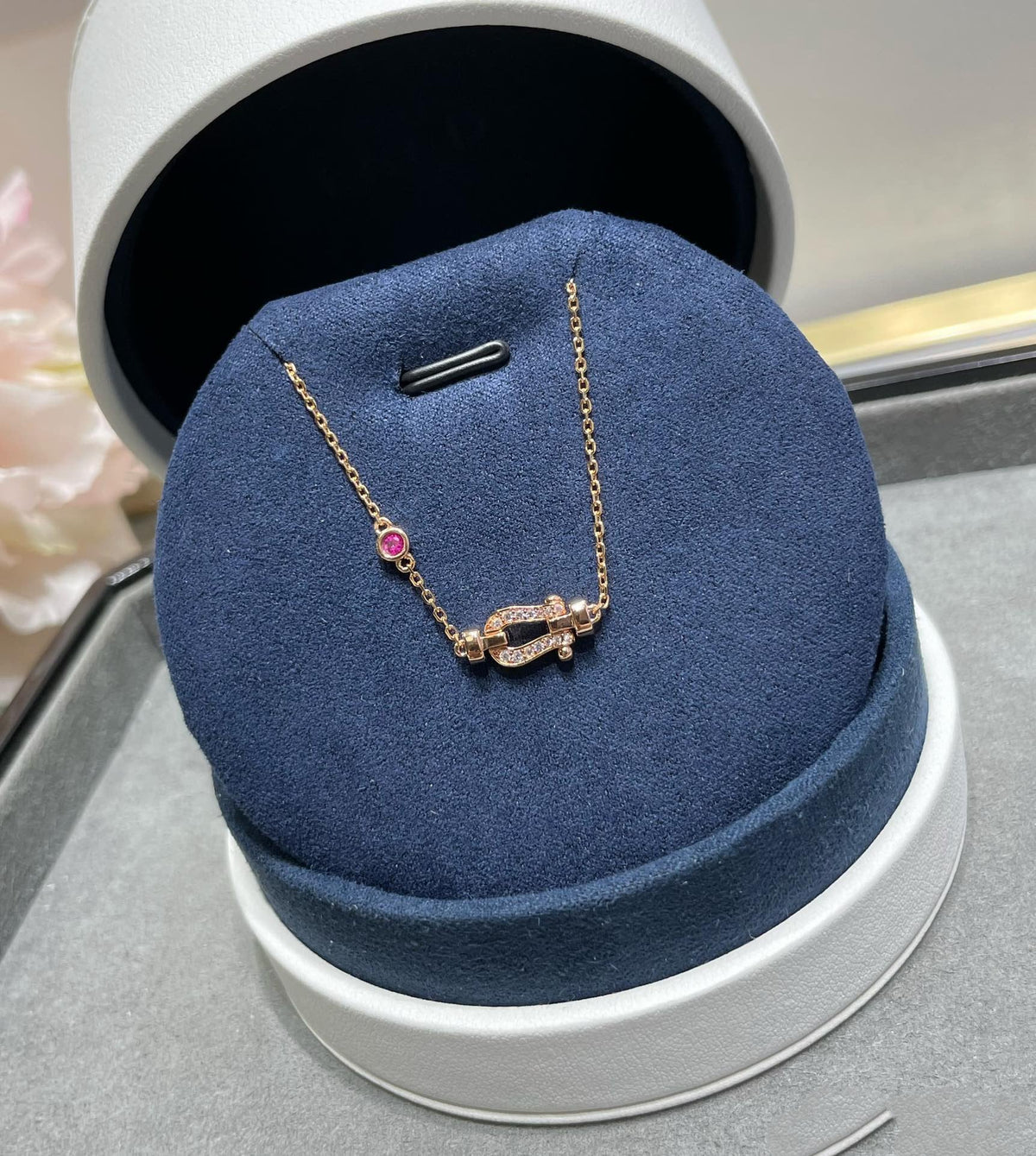 ¡®lume Jewelry¡¯FORCE 10 DIAMOND CHAIN LINK PINK GOLD BRACELET