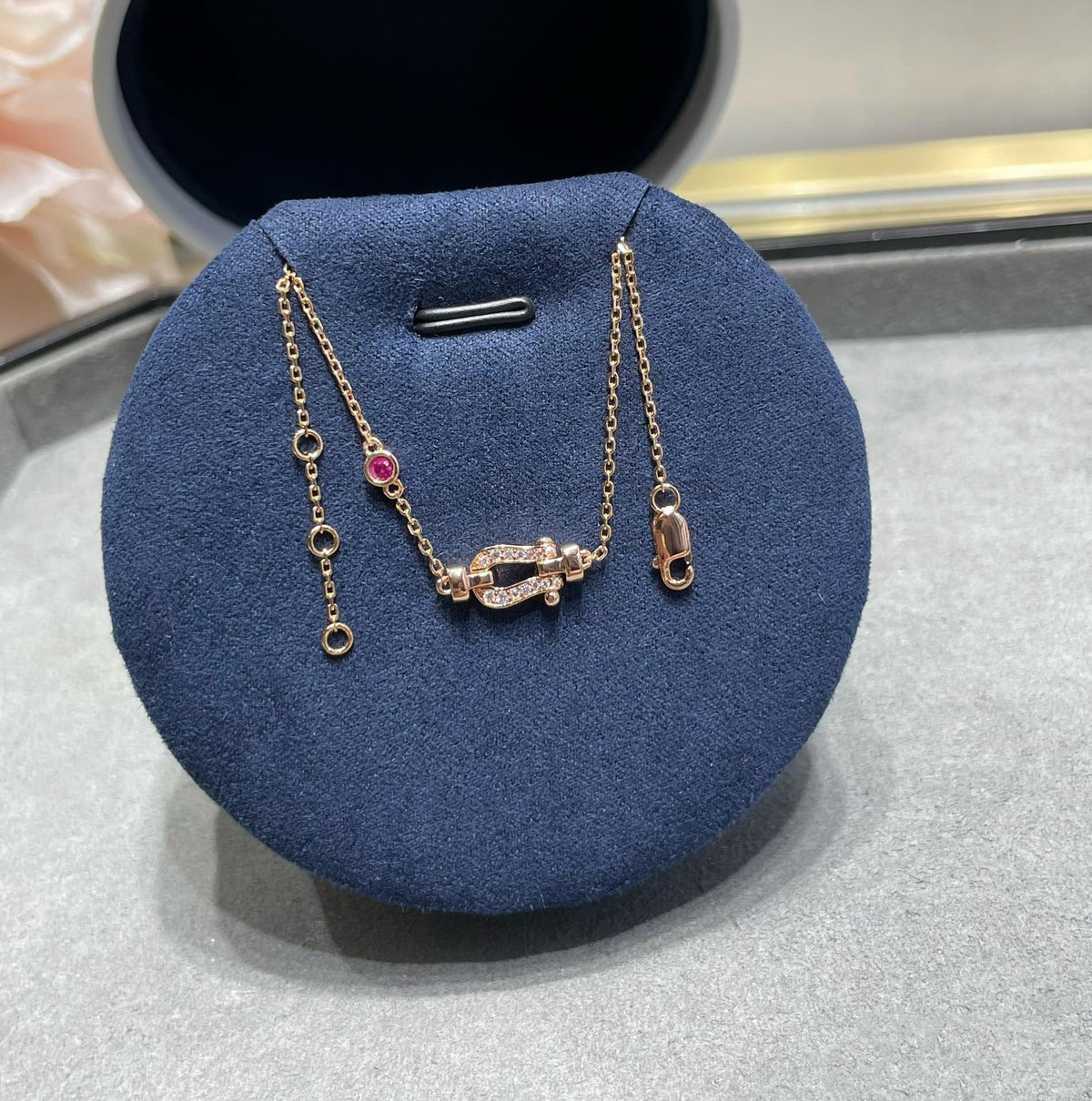 ¡®lume Jewelry¡¯FORCE 10 DIAMOND CHAIN LINK PINK GOLD BRACELET