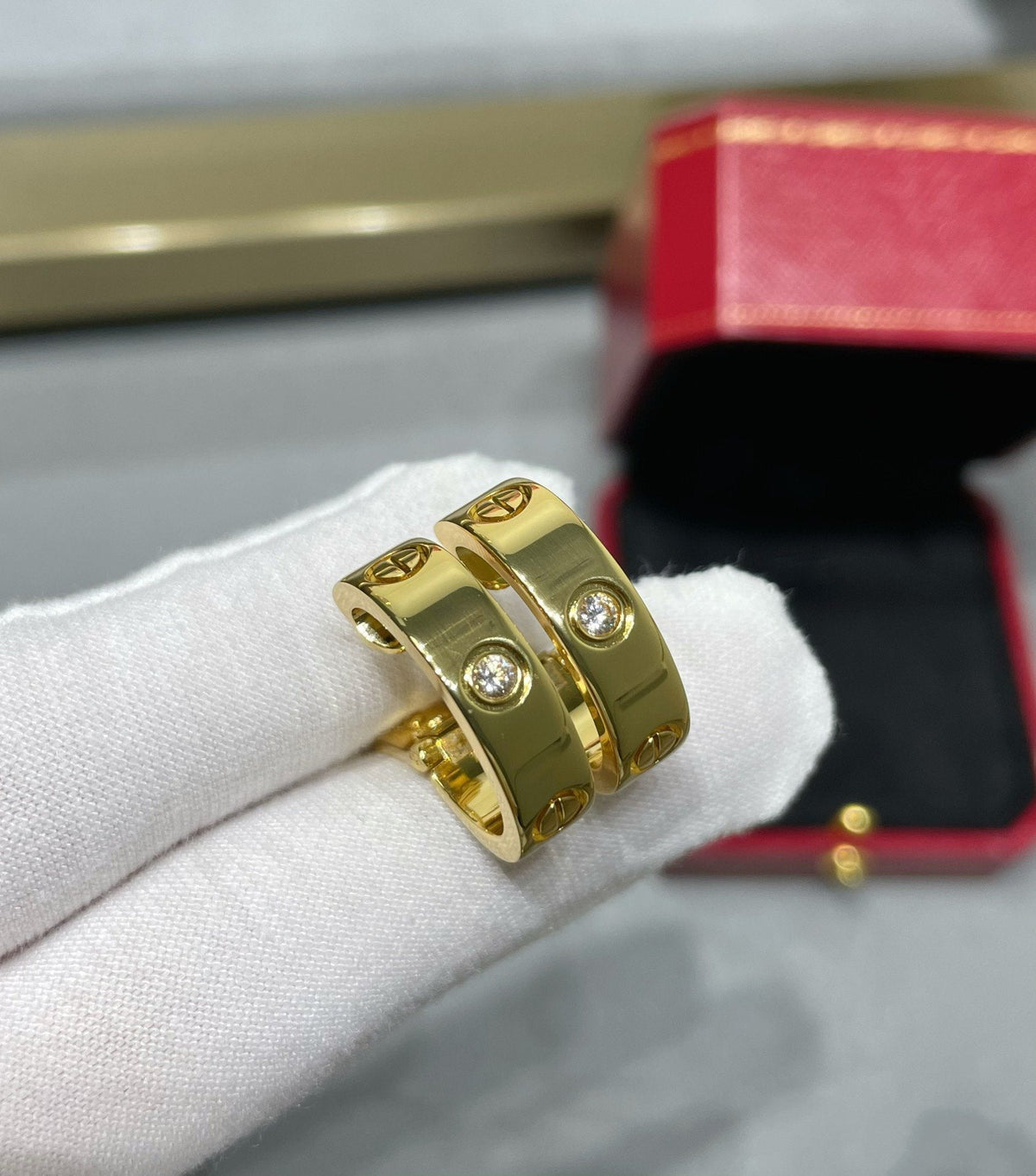 ¡®lume Jewelry¡¯LOVE 5.5MM 1 DIAMOND EARRINGS