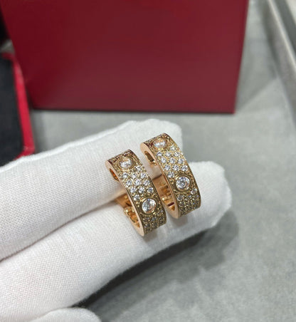 ¡®lume Jewelry¡¯LOVE 5.5MM DIAMOND PAVED EARRINGS