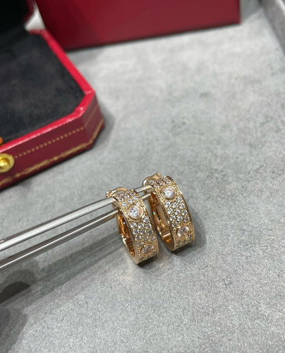 ¡®lume Jewelry¡¯LOVE 5.5MM DIAMOND PAVED EARRINGS