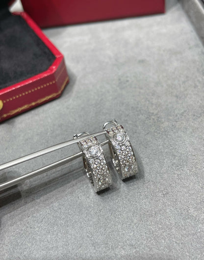 ¡®lume Jewelry¡¯LOVE 5.5MM DIAMOND PAVED EARRINGS