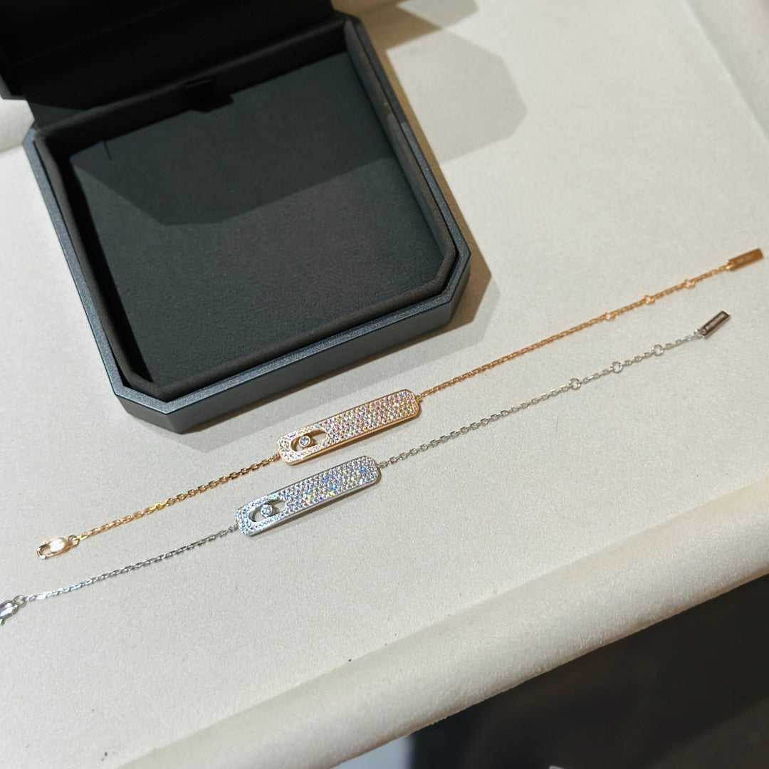 [lume Jewelry]MOVE CLASSIQUE DIAMOND PAVED BRACELET(Adjustable)