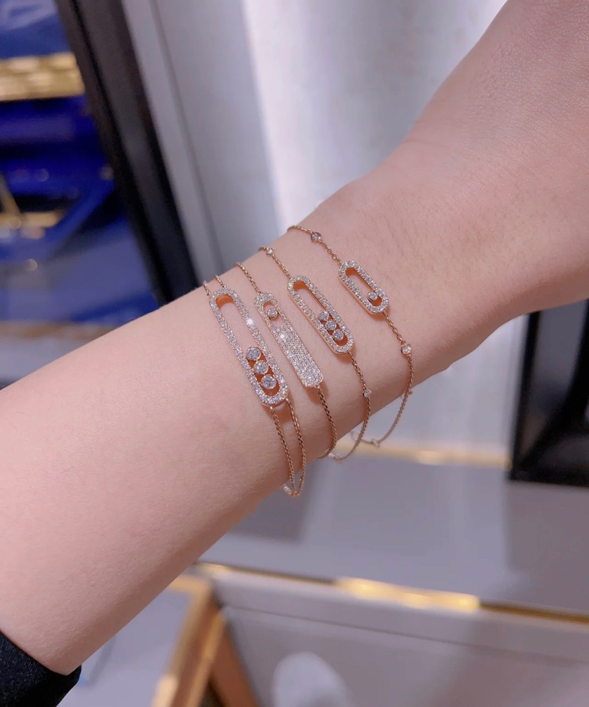 [lume Jewelry]MOVE CLASSIQUE DIAMOND PAVED BRACELET(Adjustable)