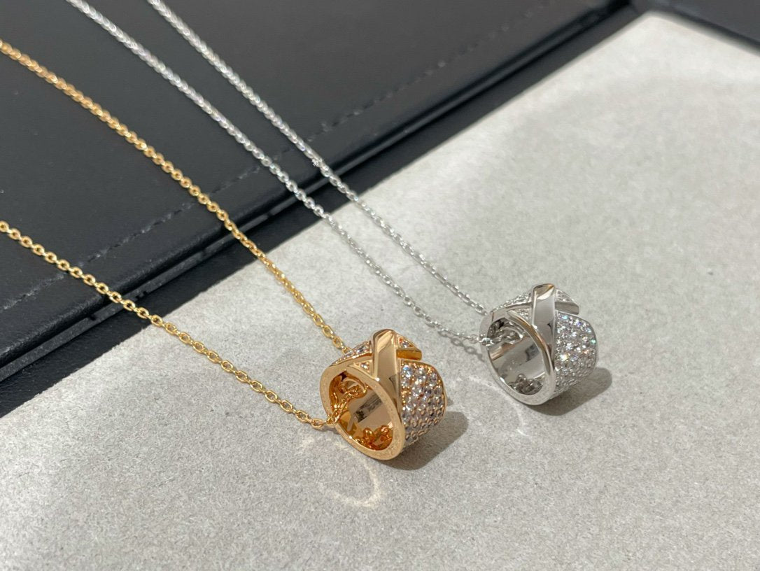 ¡®lume Jewelry¡¯LIENS EVIDENCE DIAMOND PAVED NECKLACE
