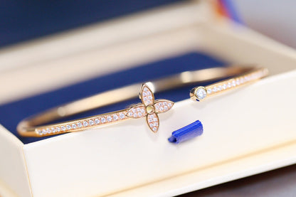 ¡®lume Jewelry¡¯IDYLLE PINK GOLD OPEN BRACELET DIAMOND PAVED