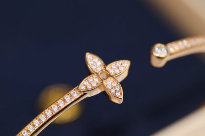 ¡®lume Jewelry¡¯IDYLLE PINK GOLD OPEN BRACELET DIAMOND PAVED