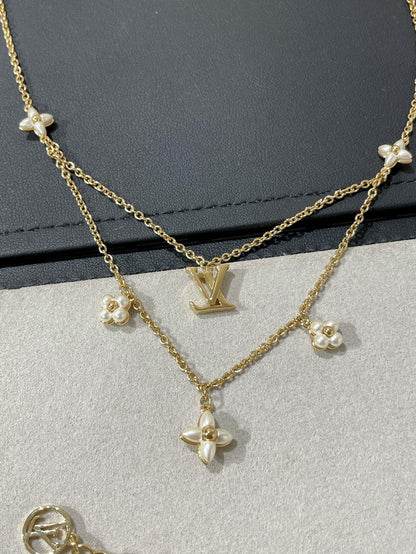 ¡®lume Jewelry¡¯FLOWERGRAM GOLD MOP DOUBLE ROW NECKLACE