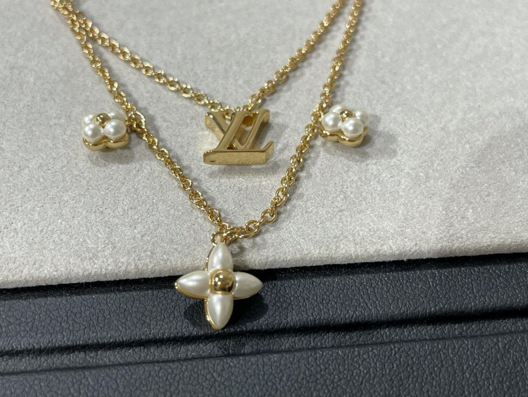 ¡®lume Jewelry¡¯FLOWERGRAM GOLD MOP DOUBLE ROW NECKLACE