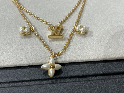 ¡®lume Jewelry¡¯FLOWERGRAM GOLD MOP DOUBLE ROW NECKLACE
