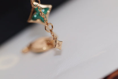 ¡®lume Jewelry¡¯STAR AND SUN 4 MOTIF PINK GOLD MALACHITE BRACELET