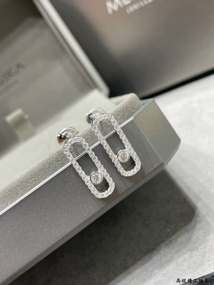 [lume Jewelry]MOVE UNO STUD DIAMOND PAVED EARRINGS