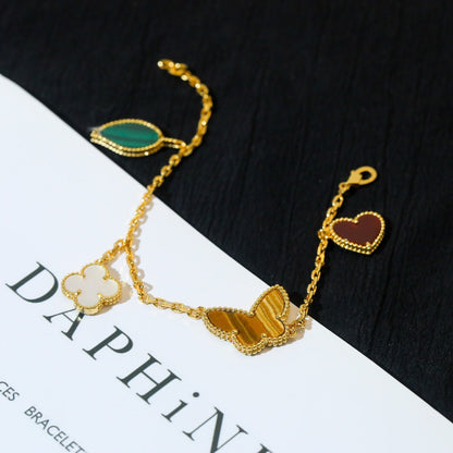 ¡®lume Jewelry¡¯LUCKY SPRING 5 MOTIF GOLD BRACELET