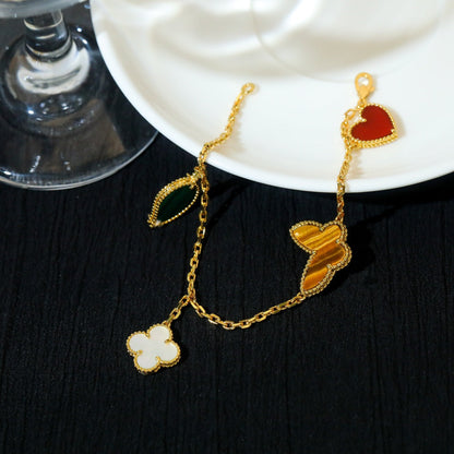 ¡®lume Jewelry¡¯LUCKY SPRING 5 MOTIF GOLD BRACELET