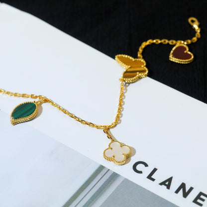 ¡®lume Jewelry¡¯LUCKY SPRING 5 MOTIF GOLD BRACELET