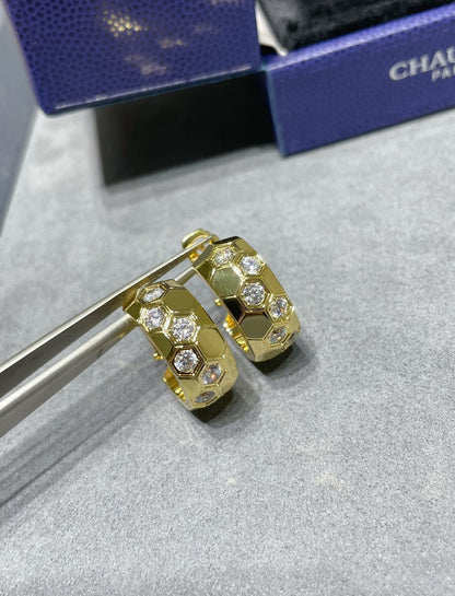 ¡®lume Jewelry¡¯BEE LOVE DIAMOND HOOP EARRINGS