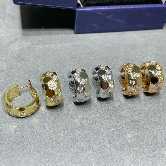 ¡®lume Jewelry¡¯BEE LOVE DIAMOND HOOP EARRINGS